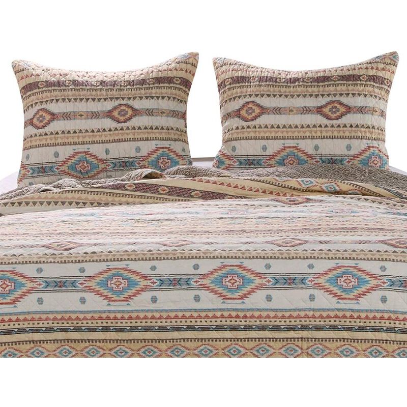Barefoot Bungalow Phoenix Extra Softness And Comfort Reversible Pillow Sham - King 20x36", Tan
