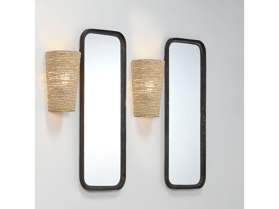 Seawall Beaded Cone Sconce
