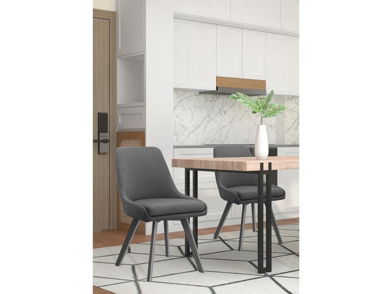 Kent 6-Seating Dining Table with Black Metal Legs