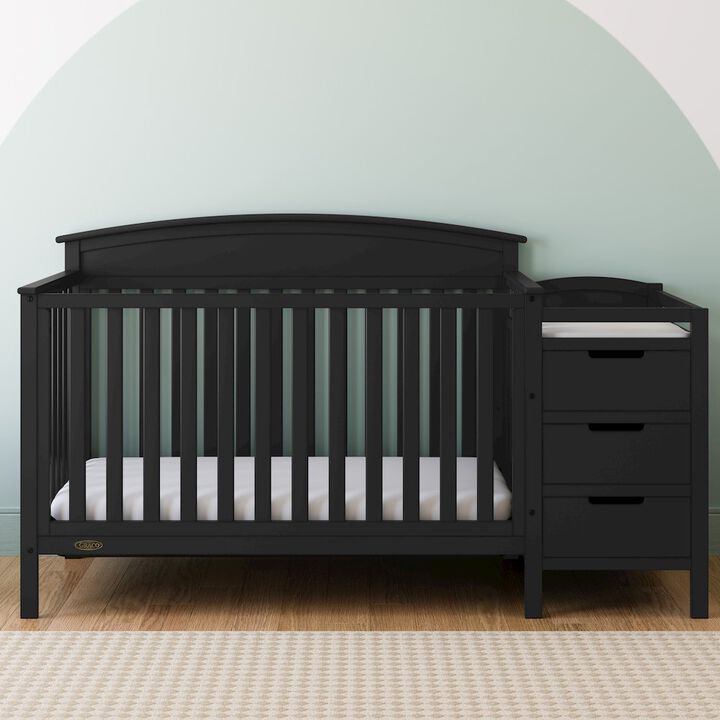 Graco Benton 4-in-1 Convertible Crib and Changer (Black)