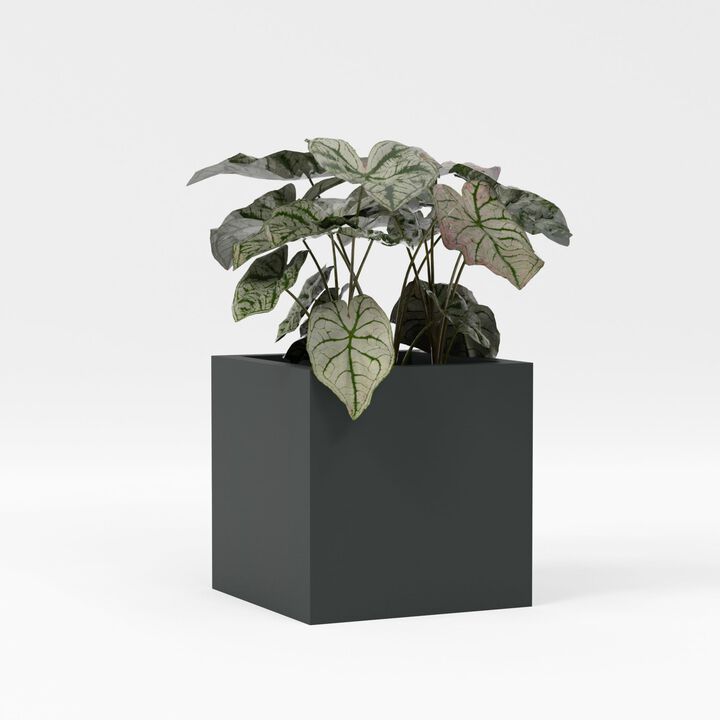 Greenline Fiberglass Jack Medium Indoor/Outdoor Square Cube Planter - 16 in x 16 in x 16 in