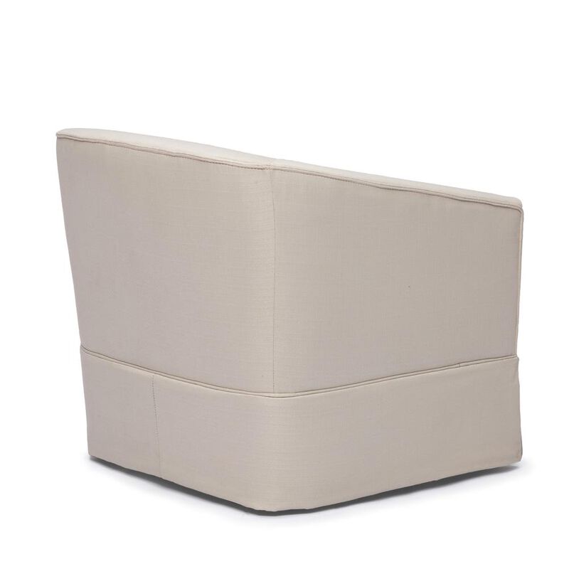 Comfort Pointe Elm Linen Skirted Swivel Chair