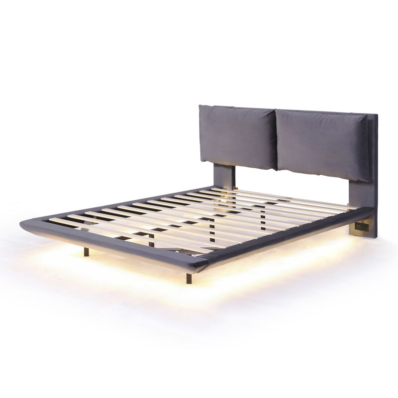 Merax Platform Bed with Sensor Light