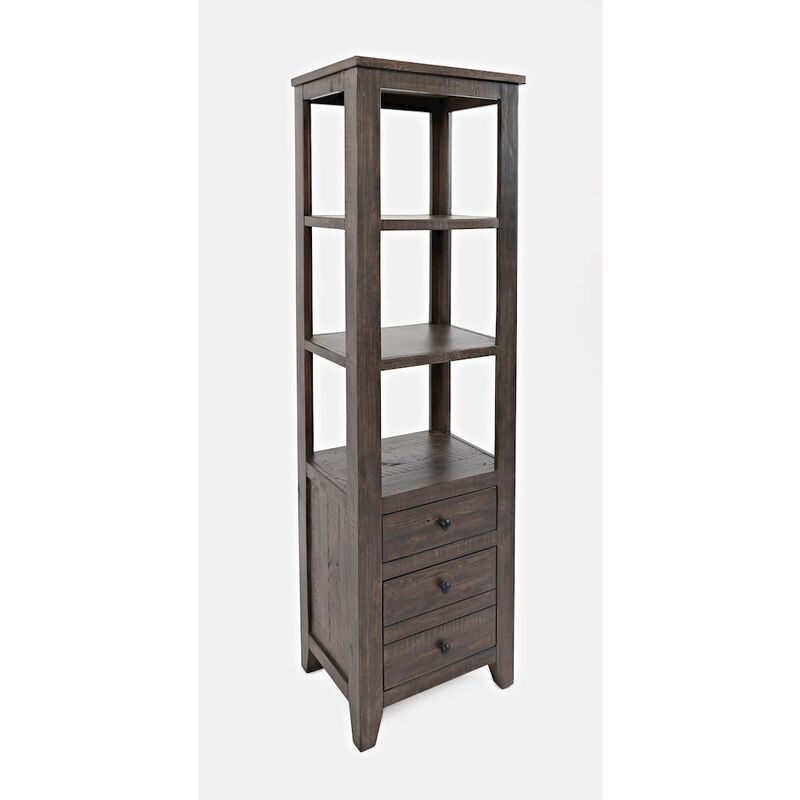 Jofran Madison County Rustic Reclaimed Solid Wood Farmhouse 22 Pier Bookcase