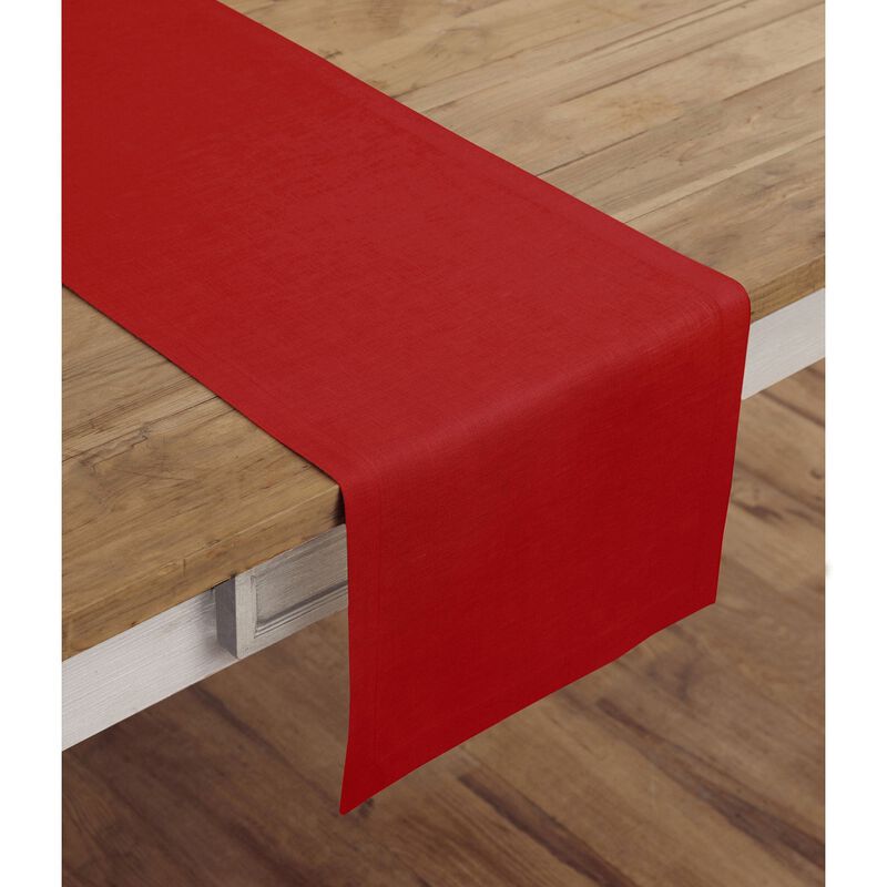 Solino Home 100% Pure Linen Table Runner | Fete for Valentine;s