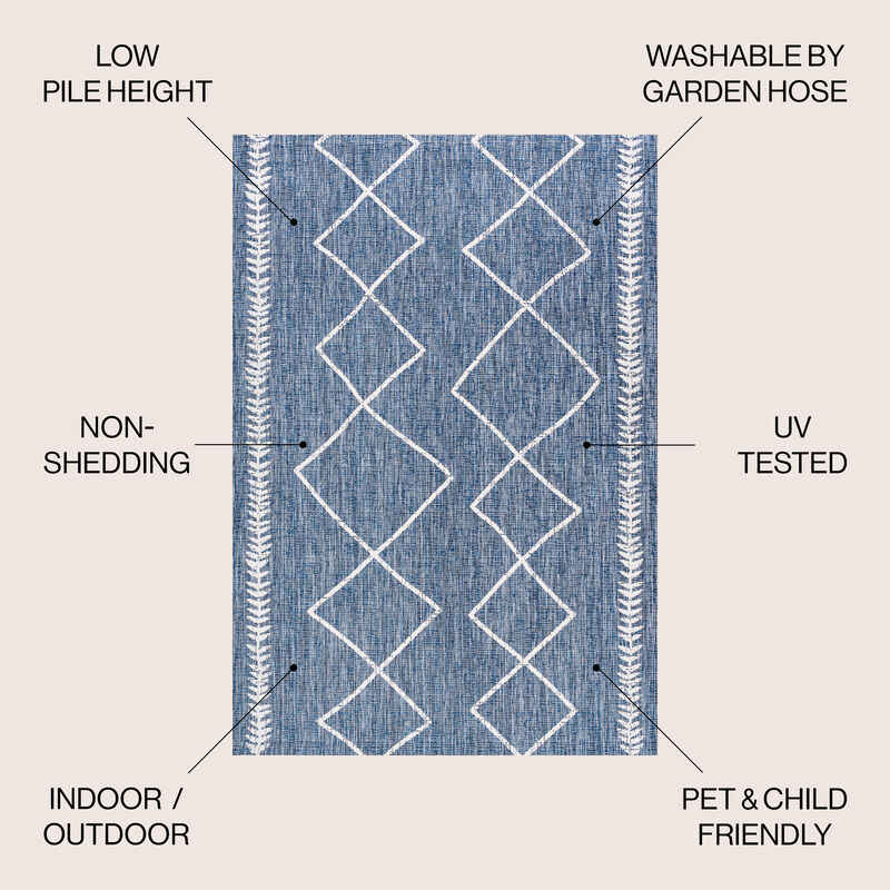 Derya Tribal Diamond Trellis Indoor/Outdoor Area Rug