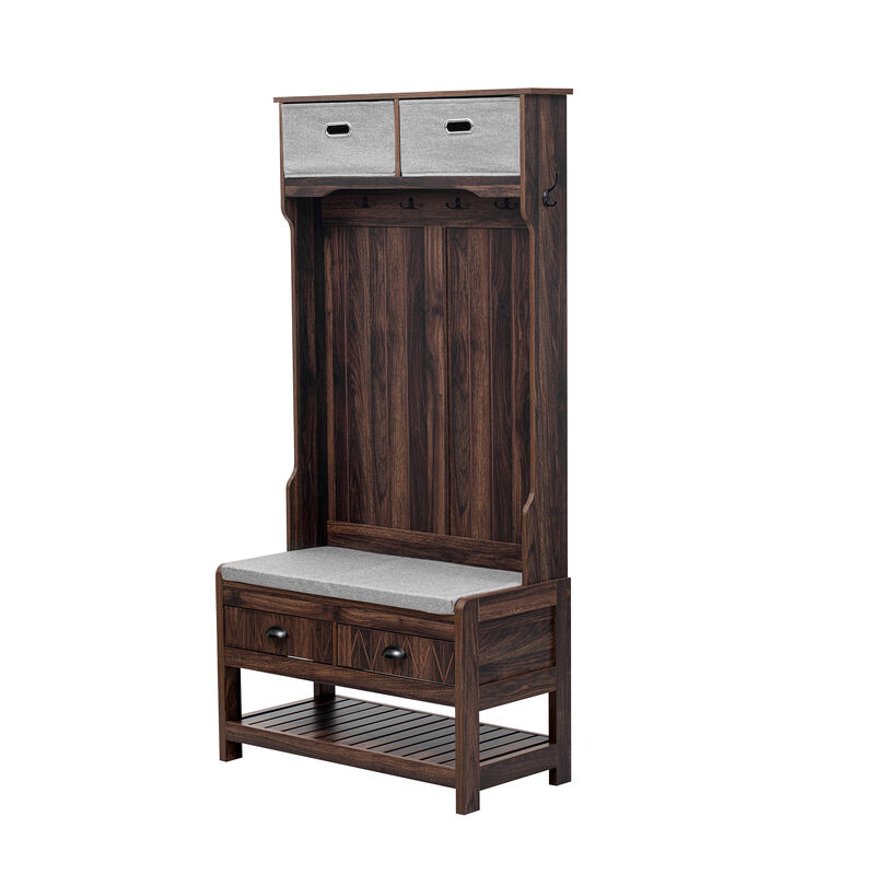 Merax Hall Tree with Bench and Shoes Storage