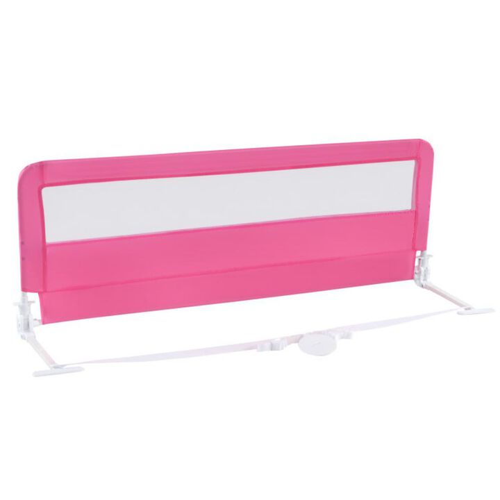 Folding Breathable Baby Bed Rail Guard with Safety Strap for Secure and Comfortable Sleep