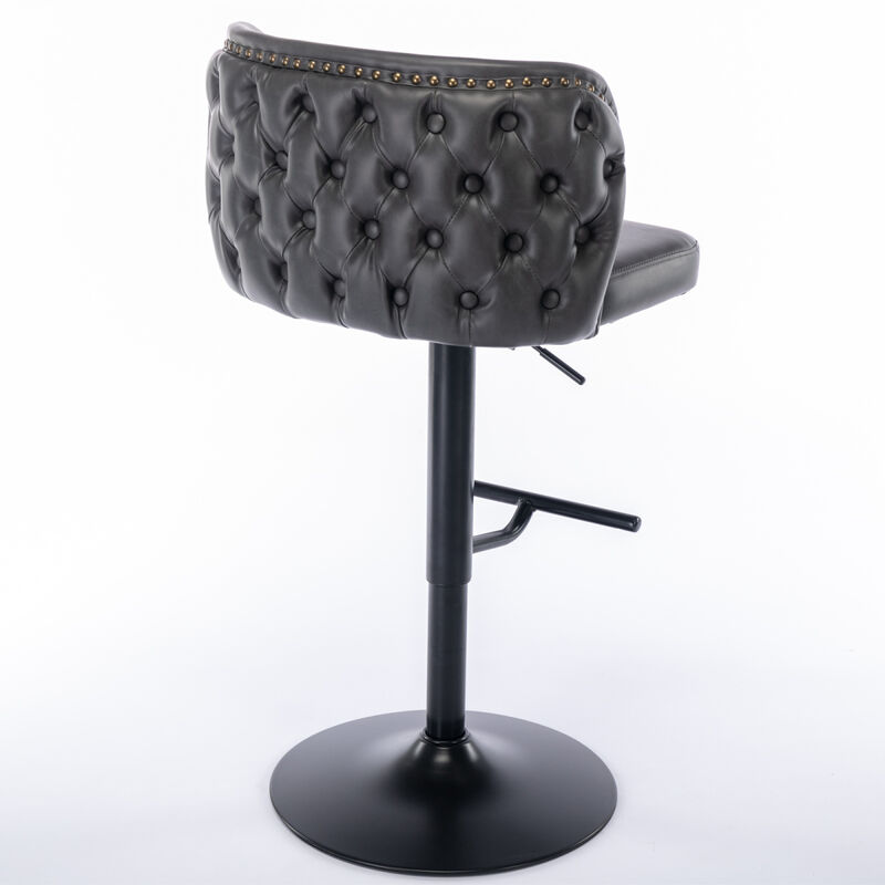 Set of 2 Modern Adjustable Swivel Bar Stools