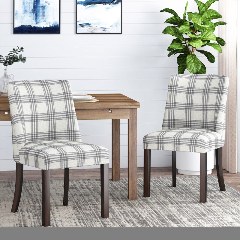 Merax Contemporary Fabric Dining Chairs 2 Pieces