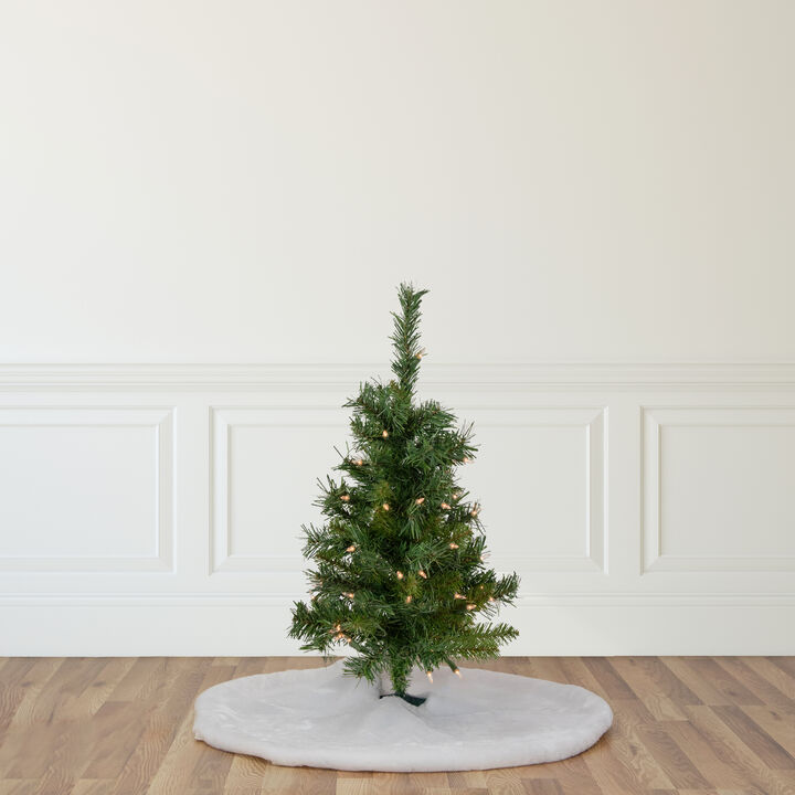 2' Pre-Lit Medium Aspen Pine Artificial Christmas Tree  Clear Lights