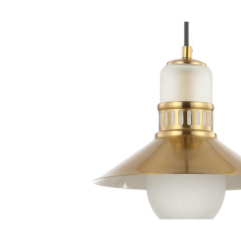 Colin Adjustable Iron/Glass Retro Hurricane LED Pendant