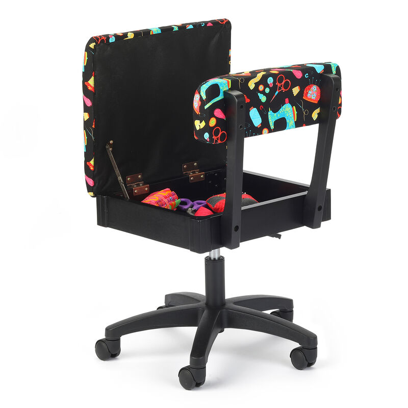Hydraulic Sewing Chairs: Black Notions Print