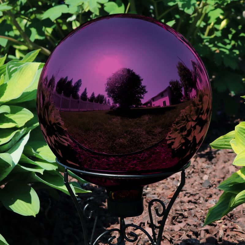 Sunnydaze Set of 2 10" Mirrored Stainless Steel Gazing Globe