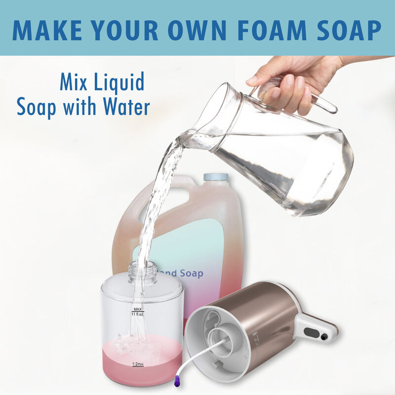 iTouchless iTouchless Ultraclean Stainless Steel Sensor Foam Soap Dispenser 11 oz Rose Gold