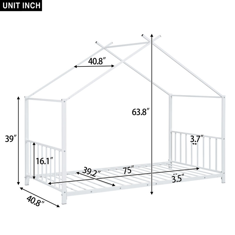 Merax Modern Metal House Platform Bed