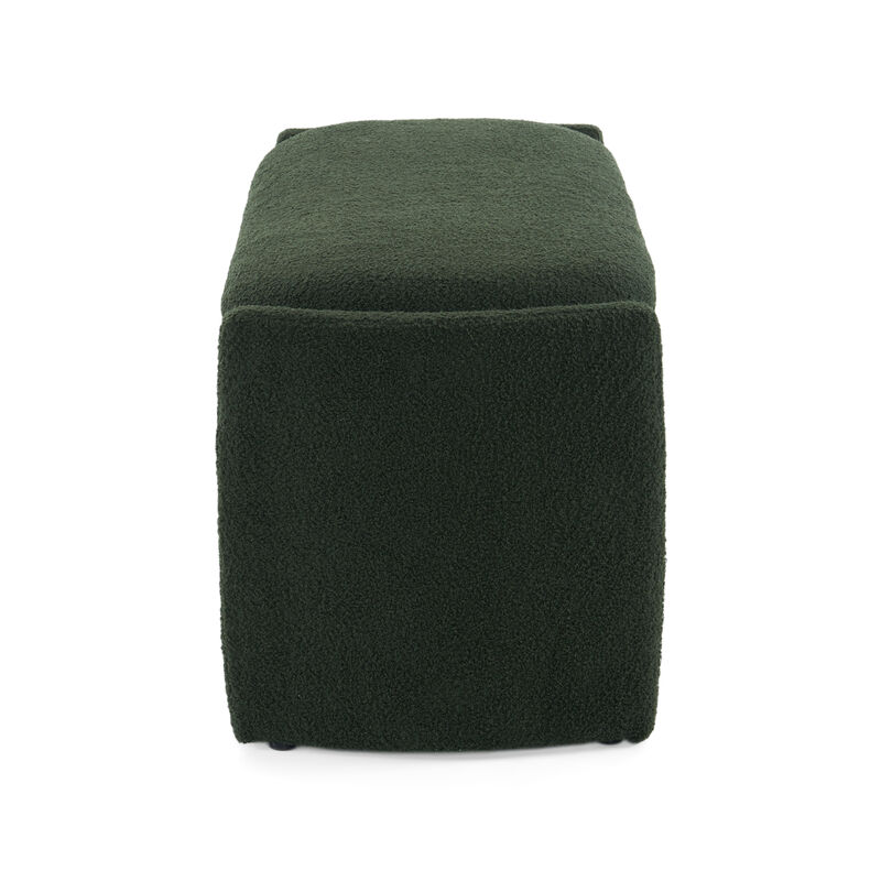 Merax Elegant Boucle Fabric Storage Ottoman Bench