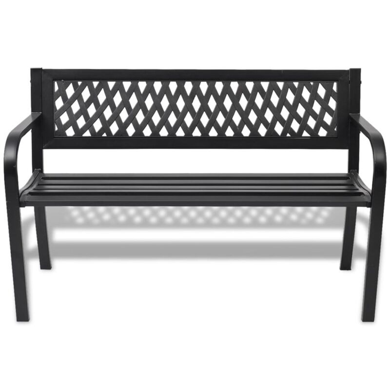 vidaXL Garden Bench 46.5 Steel Black
