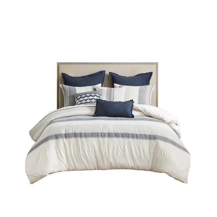 Gracie Mills Elena Oversized Cotton Jacquard Comforter Set - Full/Queen