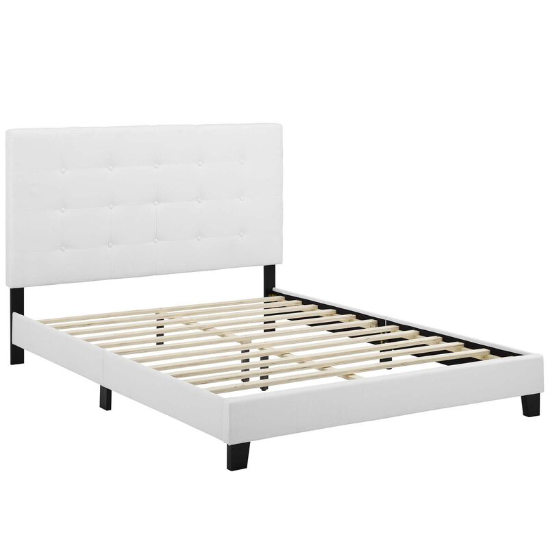 Modway - Melanie Queen Tufted Button Upholstered Fabric Platform Bed