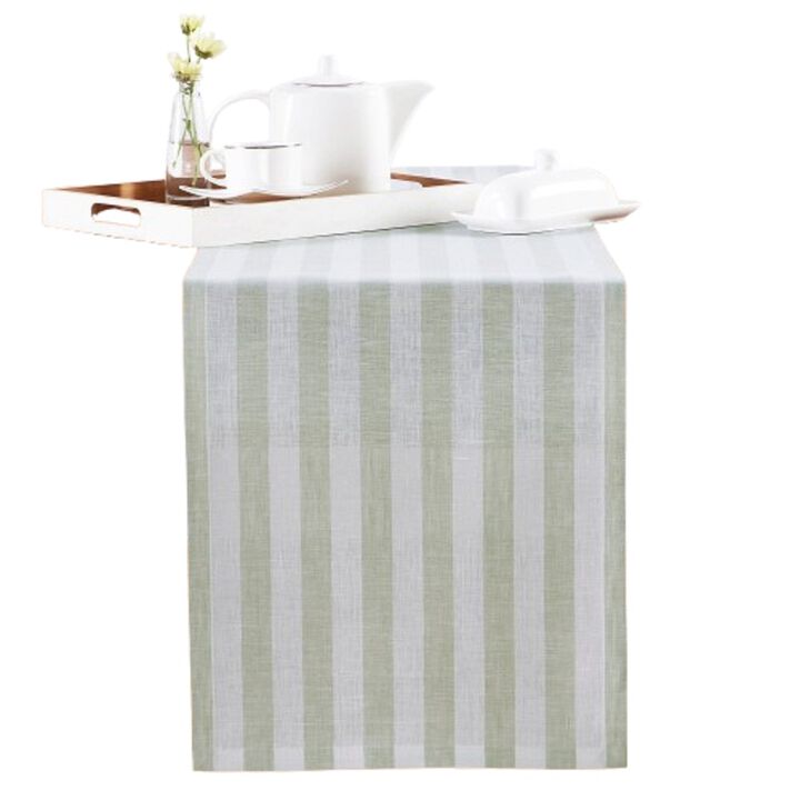 Solino Home 100% Pure Linen Table Runner | Sorrento Stripe