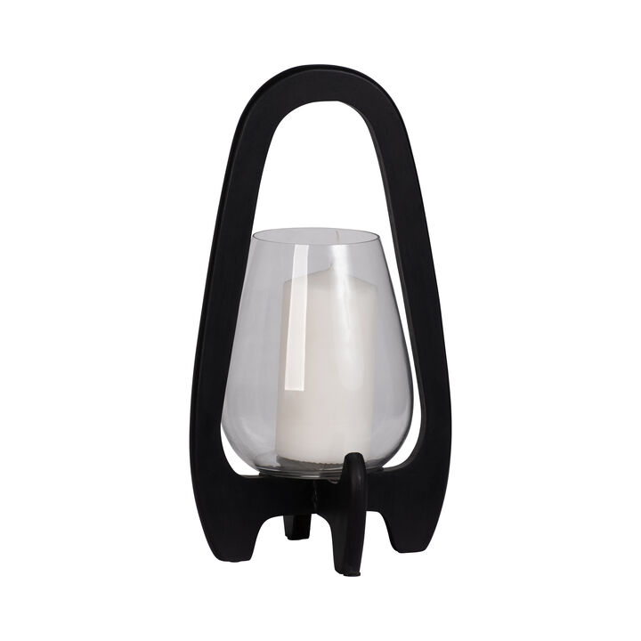 15" Glass Lantern with Handle