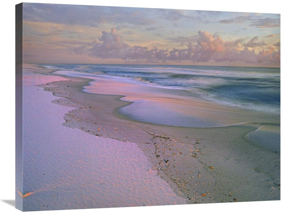 Beach at sunrise, Gulf Islands National Seashore, Florida-Canvas Art-32x24
