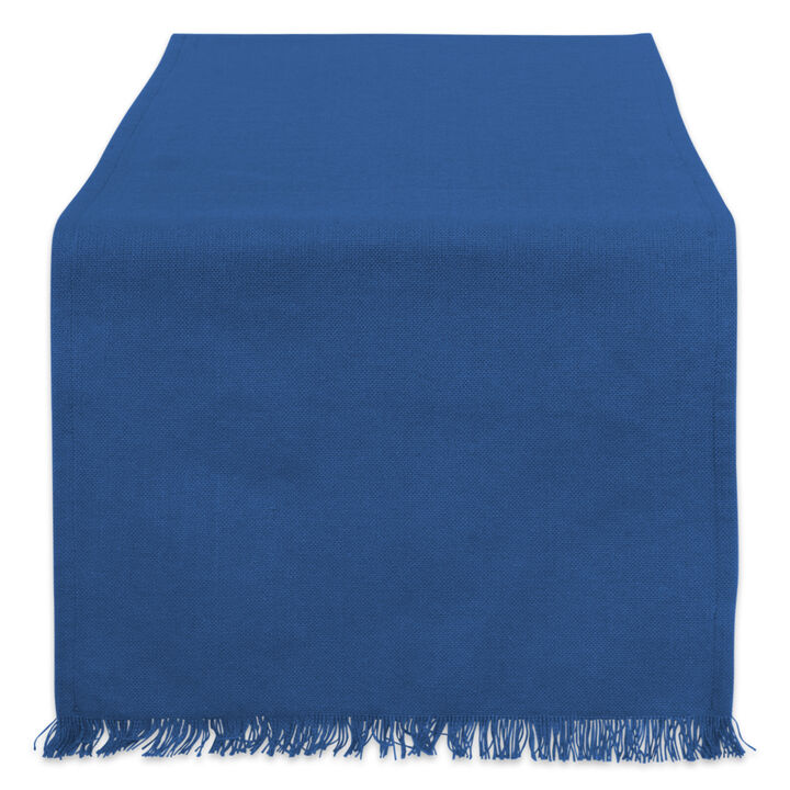 108" Navy Blue Solid Fringed Table Runner