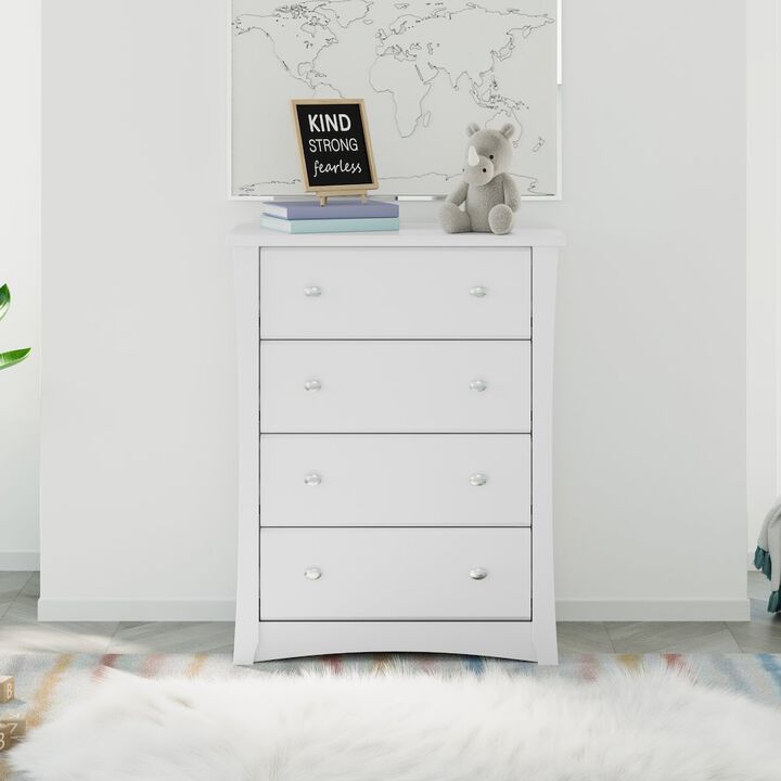 Storkcraft Crescent 4 Drawer Chest (White) – GREENGUARD Gold Certified