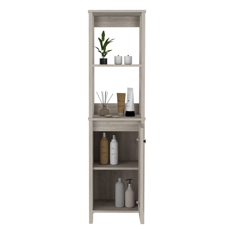 Linen Cabinet Jannes, Bathroom, Light Gray