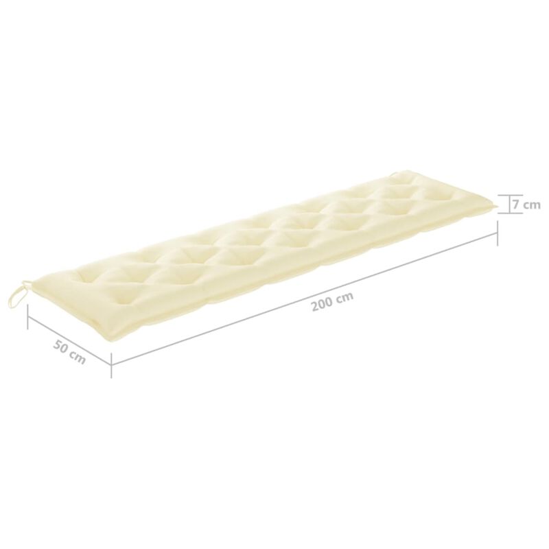 vidaXL Cushion for Swing Chair Cream White 78.7" Fabric