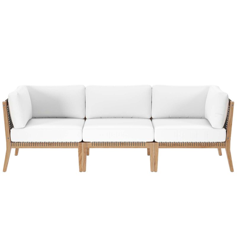 Modway - Clearwater Outdoor Patio Teak Wood Sofa
