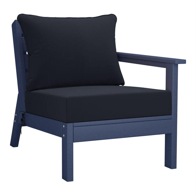 WestinTrends Outdoor Patio HDPE Loveseat Sofa with Patio Cushions