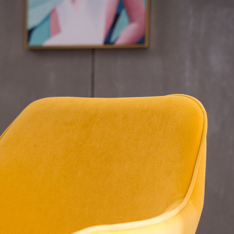 Modern Velvet Fabric Material Adjustable Height 360 Revolving Home Office Chair