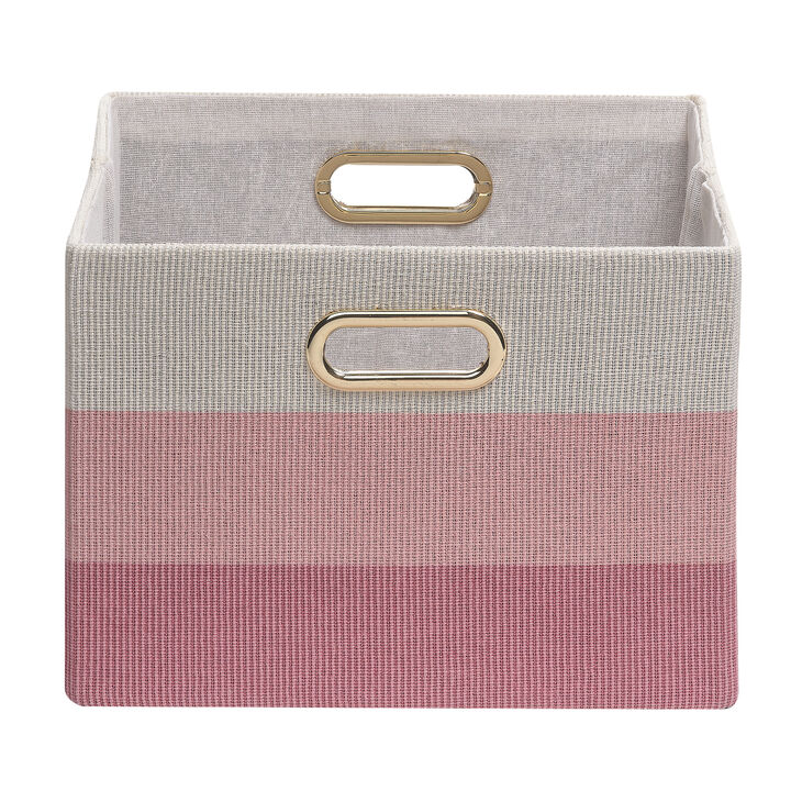 Lambs & Ivy Pink Ombre Foldable/Collapsible Storage Bin/Basket