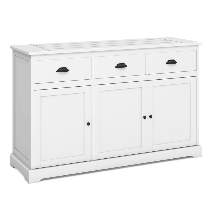 3 Drawers Sideboard Buffet Storage with Adjustable Shelves