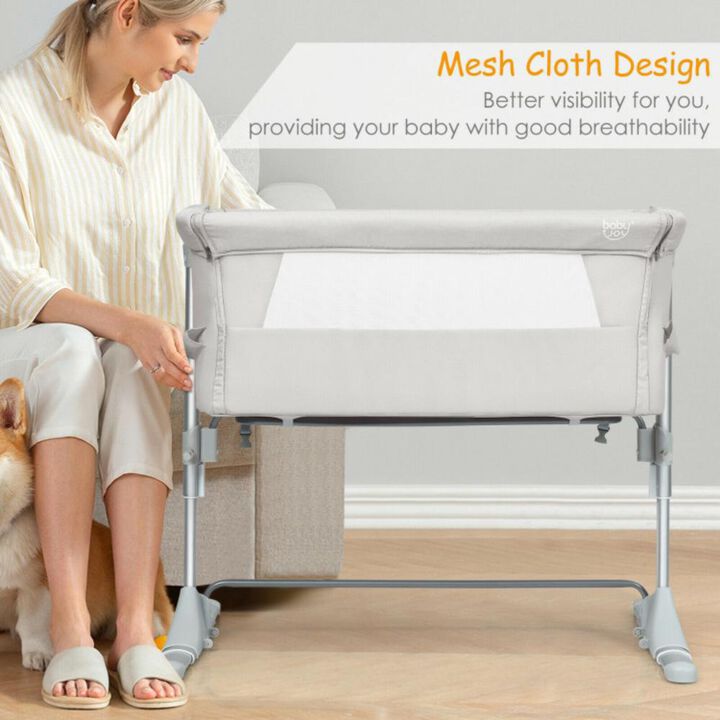 Hivvago Travel Portable Baby Bed Side Sleeper  Bassinet Crib with Carrying Bag