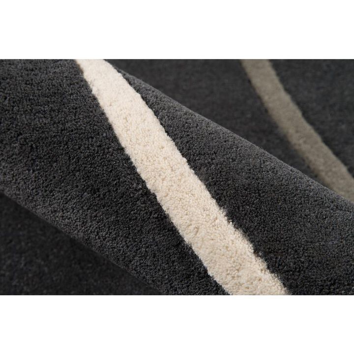 Momeni Contemporary Rectangle Area Rug, Charcoal, 3'6 X 5'6