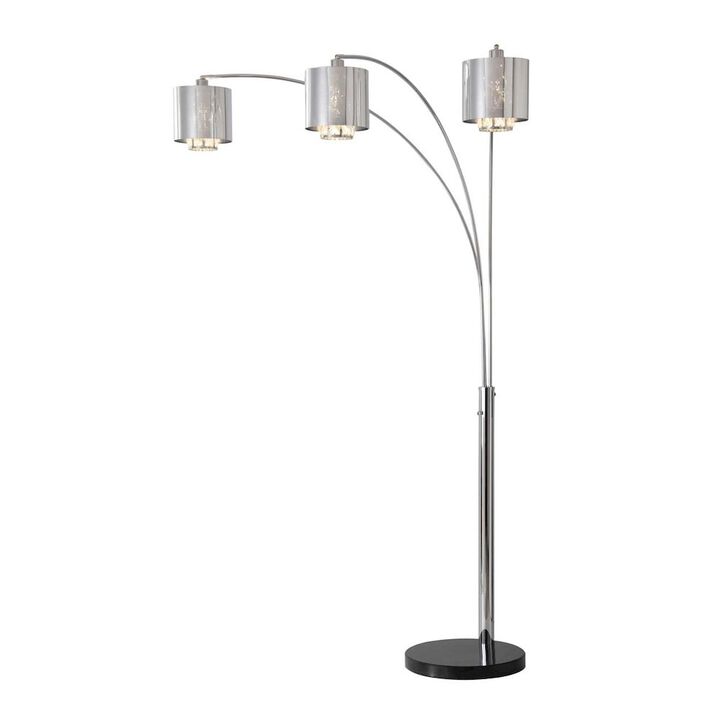 NOVA OF CALIFORNIA Marilyn 3 Light Arc Floor Lamp - Chrome