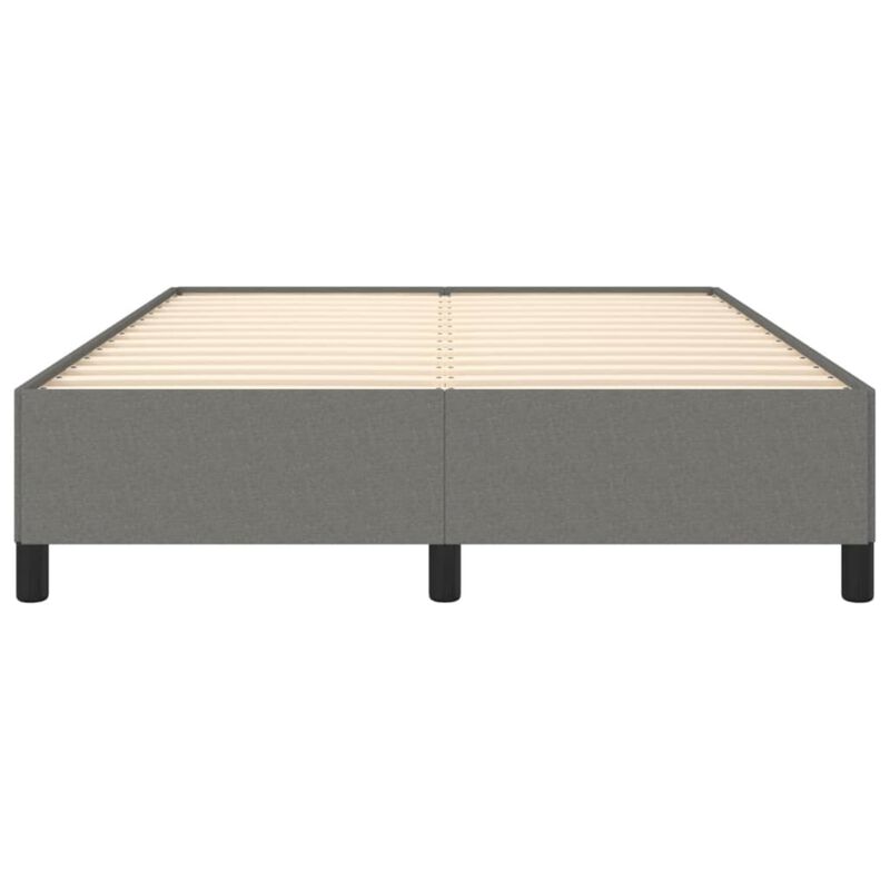 vidaXL Fabric Bed Frame in Dark Gray - Queen Size, Modern Style Double Bed Frame for 59.8"x79.9" Mattresses, Compliant with California Prop 65 Warning