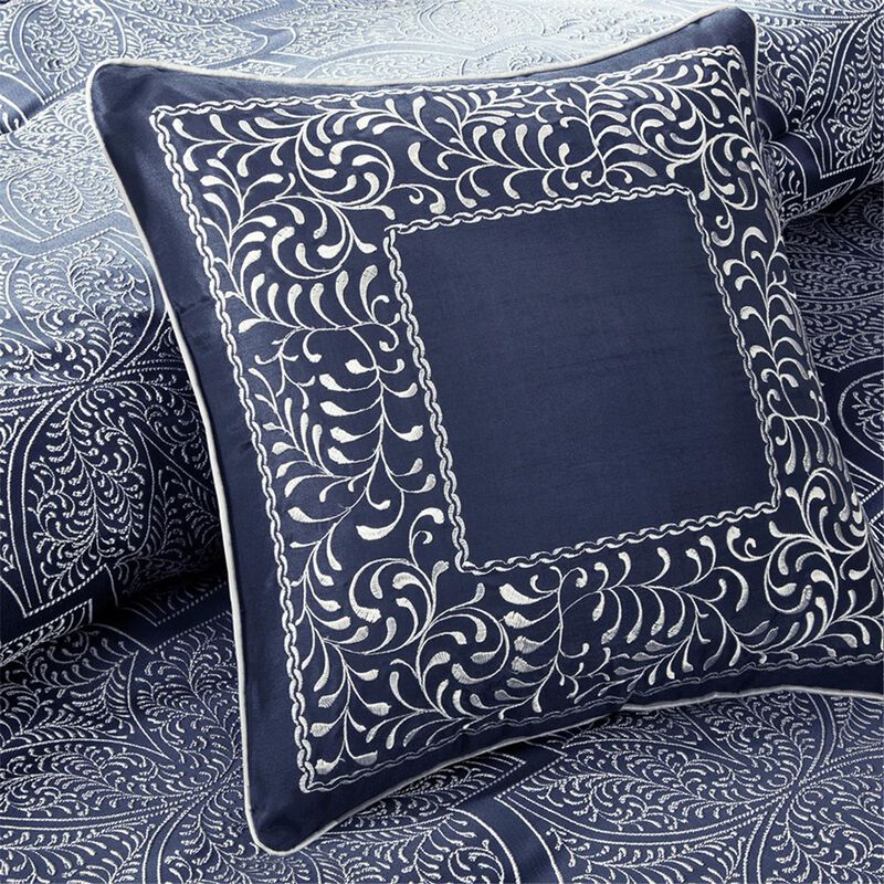 Gracie Mills Brencis 8-Piece Jacquard Comforter Set