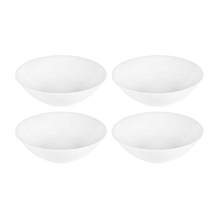 Porcelain Delta-Coupe dia.9" h:2.75" 42 oz. Round White Porcelain Bowl (Set of 4)
