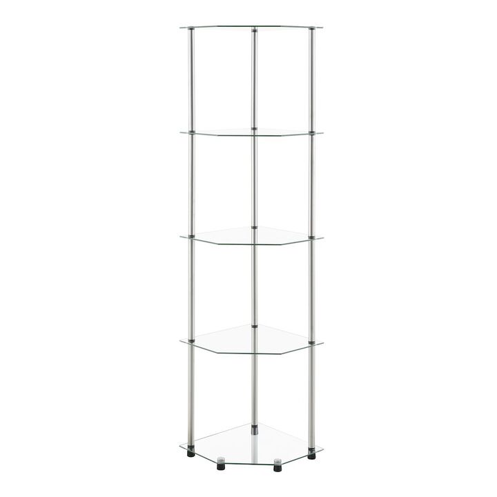 Convenience Concepts Designs2Go Classic Glass 5 Tier Corner Tower