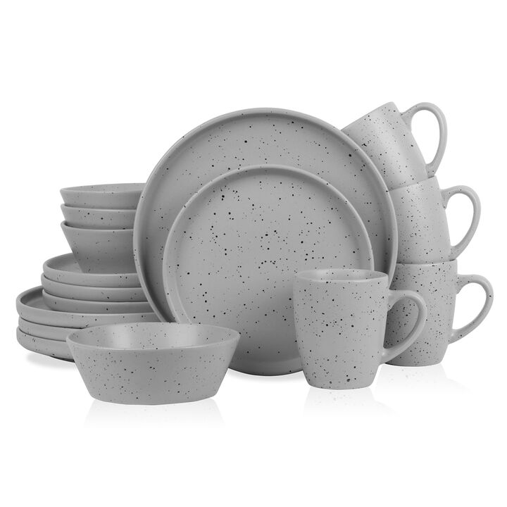 Stone Lain Jade Stoneware 16 Piece Dinnerware Set