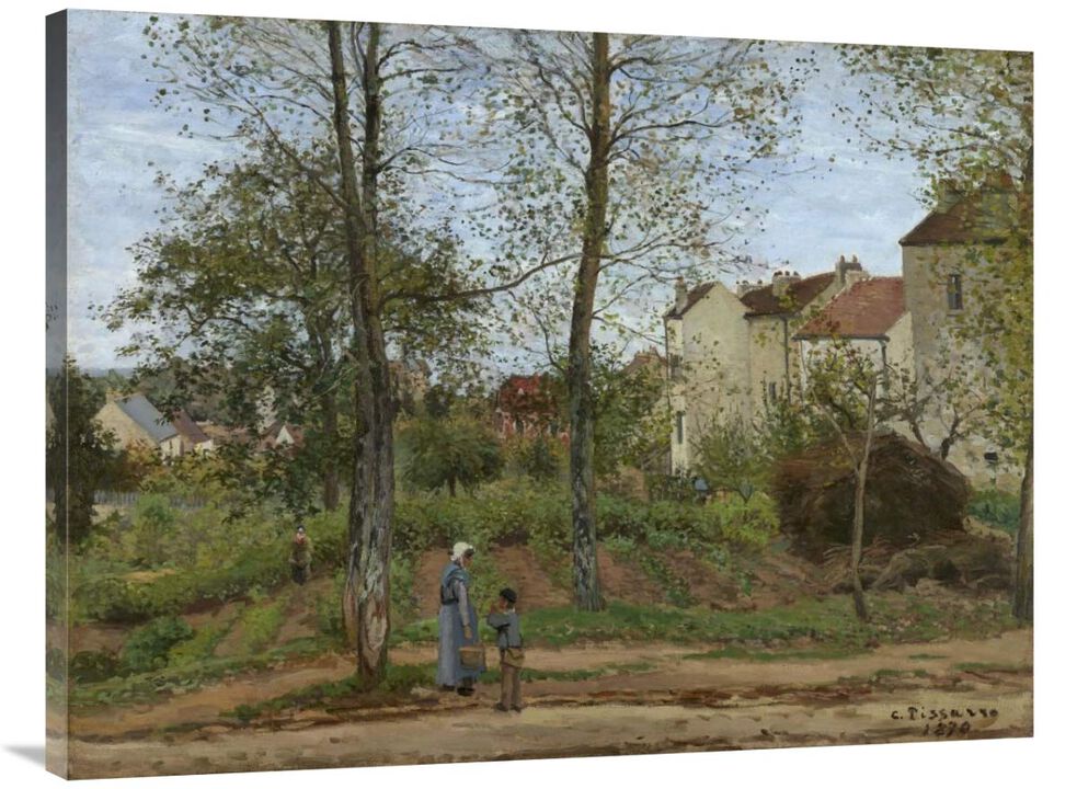 Houses at Bougival (Autumn)-Canvas Art-40x30