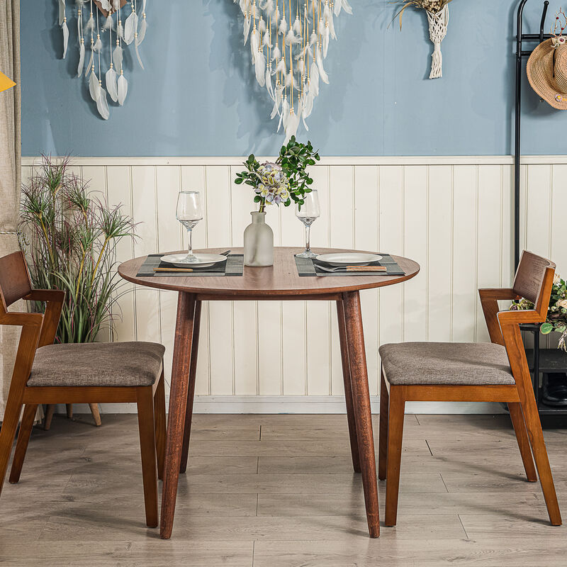 Dining Table for 4 People Round Wood