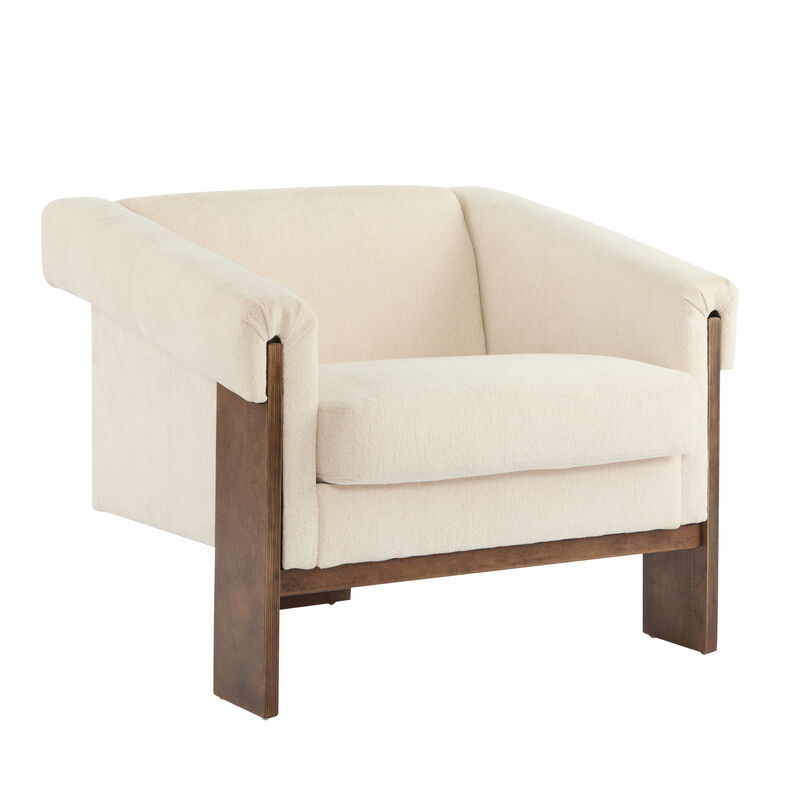 Merax Mid-Century Modern Fabric Home Accent Chair