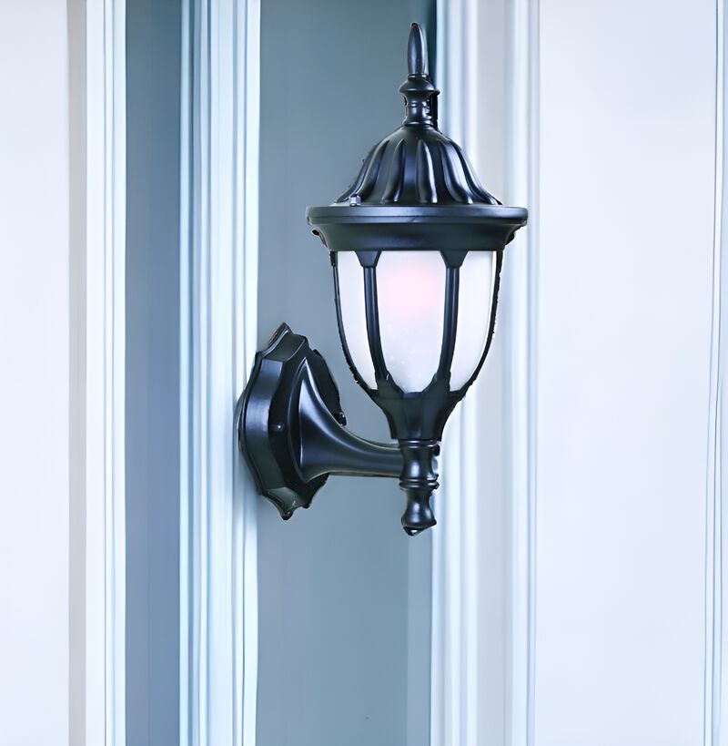 Hivvago Matte Black Lamp Shape Swing Arm Wall Light