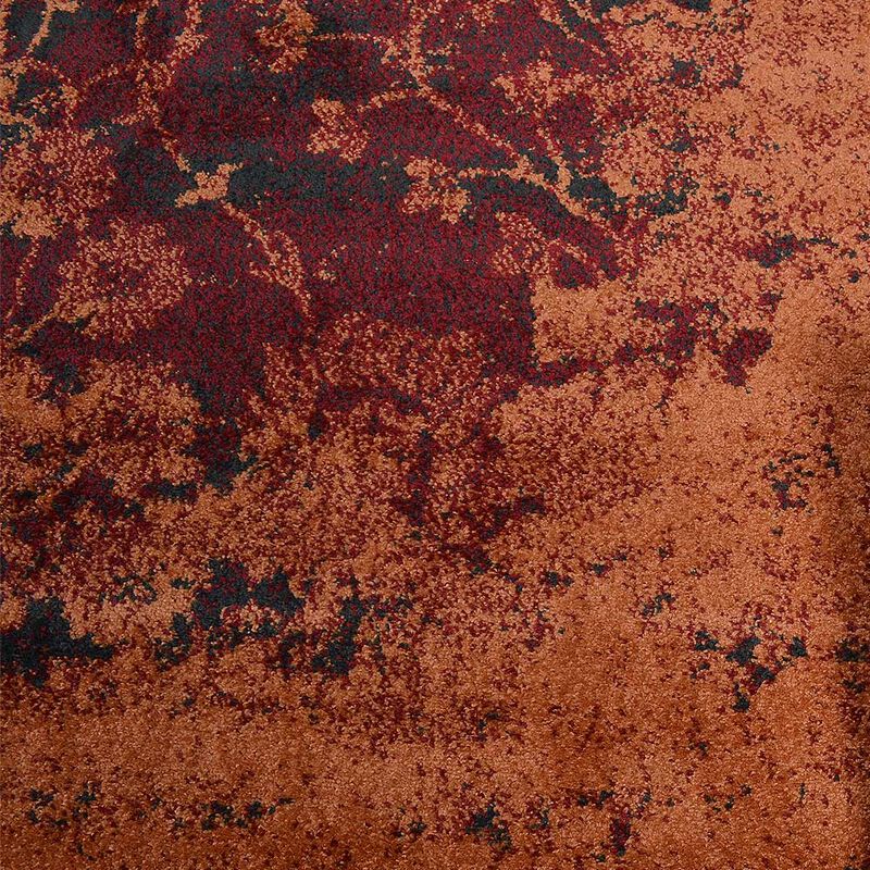 RUGSOTIC CARPETS MACHINE MADE HEATSET POLYPROPYLENE AREA RUGS  - 6'7''x9', Rectangle Shape, Orange Color, Contemporary Modern Design, Midium Pile Machine Made Area Rugs (M00034)