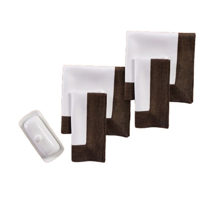 Solino Home 100% Pure Linen Cloth Napkins 20 x 20 Inch Set of 4 | Contempo Dinner Napkins